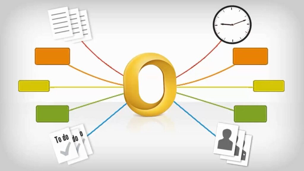 Online calendar scheduling illustration showing integration with Microsoft Outlook