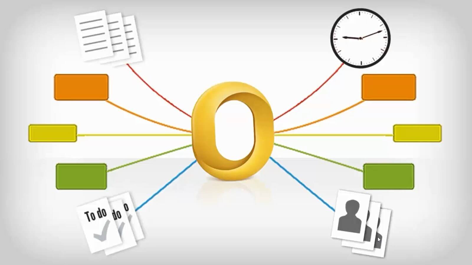 Online calendar scheduling illustration showing integration with Microsoft Outlook
