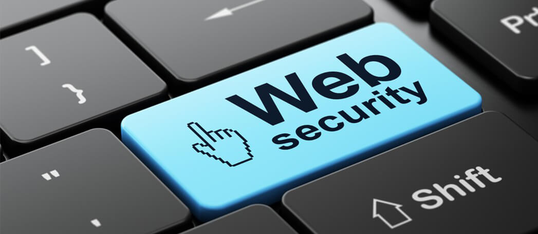Web Security button on a keyboard